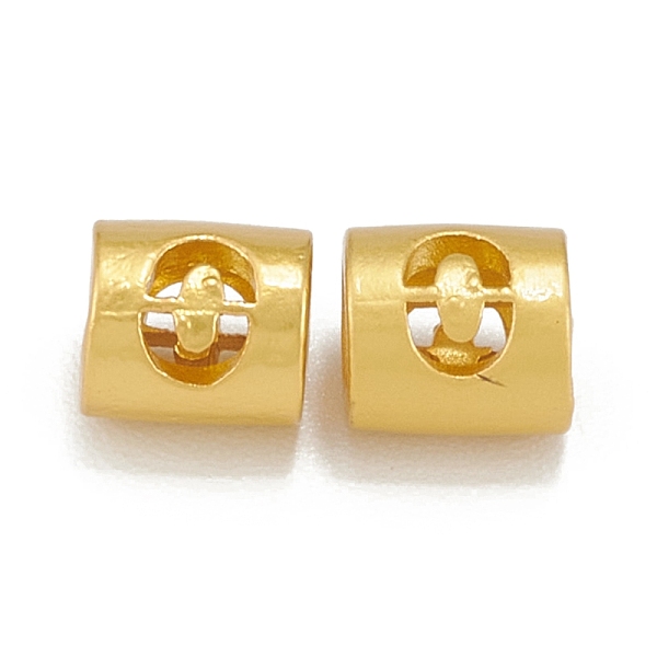 

PandaHall Alloy Hollow Pendant Beads, Barrel with Letter, Matte Gold Color, Letter.O, 6.5x5mm, Hole: 3.5mm Alloy Letter O