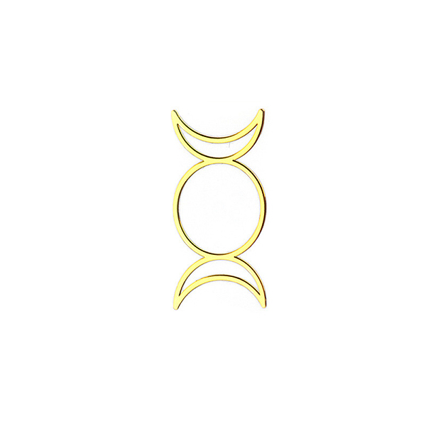 

PandaHall Triple Moon Brass Self Adhesive Decorative Stickers, Golden Plated Metal Decals, for DIY Epoxy Resin Crafts, Moon, 30mm Brass Moon