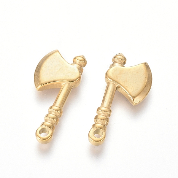 

PandaHall 304 Stainless Steel Pendants, Axe, Golden, 24.5x11x3mm, Hole: 1.6mm 304 Stainless Steel Tool