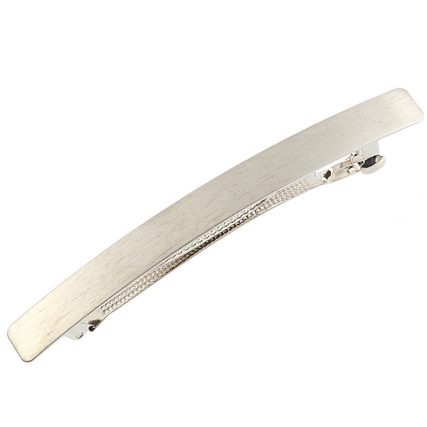 

PandaHall Alloy Plating Hair Barrettes, Platinum, 103x10mm Alloy