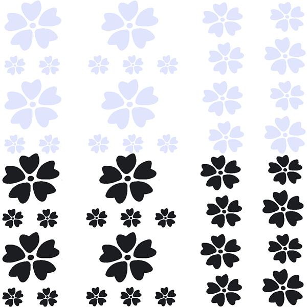 

PandaHall GORGECRAFT 4 Sheets Heart-Shaped Flower Car Sticker White&Black Love Flower Decals Reflective Stickers Waterproof Vinyl Automotive..., Multicolor