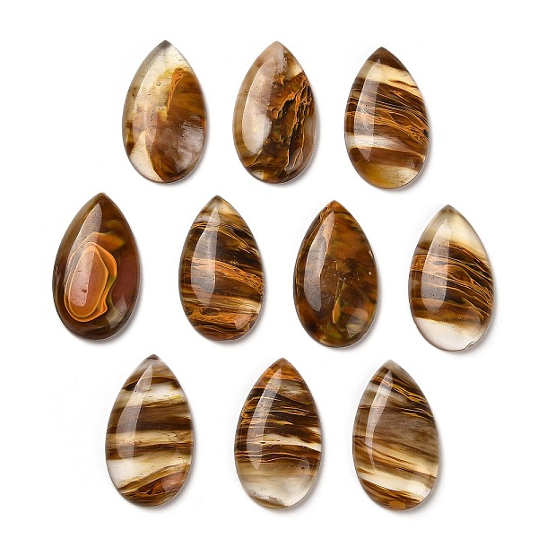 Tigerskin Glas Cabochons