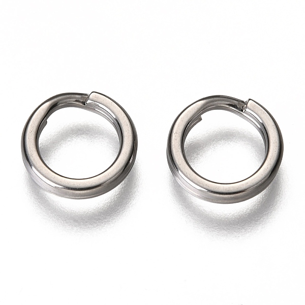 

PandaHall 304 Stainless Steel Keychain Clasp Findings, Split Key Rings, 9x2mm, Inner Diameter: 6.5mm 304 Stainless Steel Ring