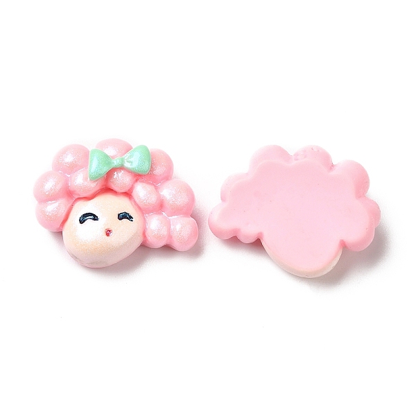

PandaHall Opaque Resin Cabochons, Women, Pink, 15x19x8.5mm Resin Human Pink