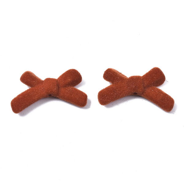 

PandaHall Flocky Acrylic Beads, Bowknot, Chocolate, 20x34~35x6.5mm, Hole: 1.2~1.6mm Acrylic Bowknot Brown