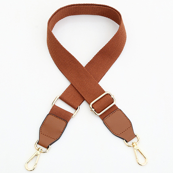 

PandaHall Solid Color Cotton Adjustable Wide Shoulder Strap, with Swivel Clasps, for Bag Replacement Accessories, Light Gold, Saddle Brown...