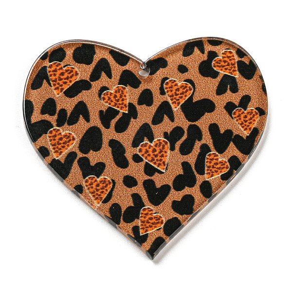 

PandaHall Valentine's Day Acrylic Pendants, Heart, Brown, 37x39.5x2.5mm, Hole: 1.6mm Acrylic Others Brown