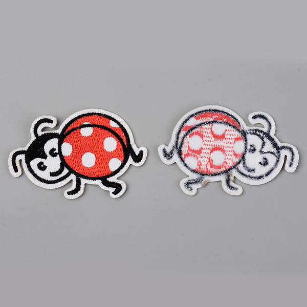 

PandaHall Computerized Embroidery Cloth Iron on/Sew on Patches, Appliques, Costume Accessories, Ladybug, Red, 43x66x1.5mm Cloth Ladybug Red