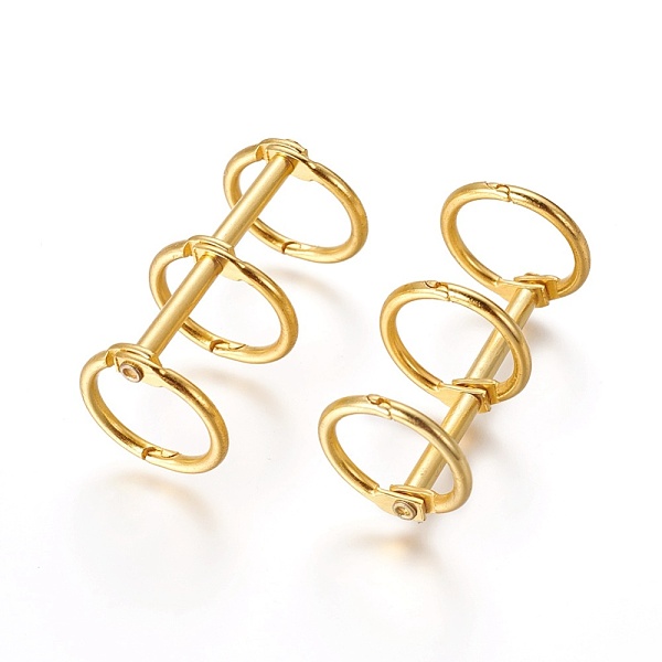 

PandaHall Iron Loose Leaf Book Binder Hinged Rings, Golden, 42x20mm, Hole: 18mm Iron