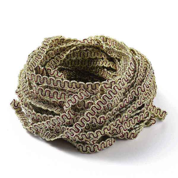 

PandaHall Filigree Corrugated Lace Ribbon, Wave Shape, for Clothing Accessories, Home Decoration, Dark Red, 3/8 inch(9~10mm) Polyester