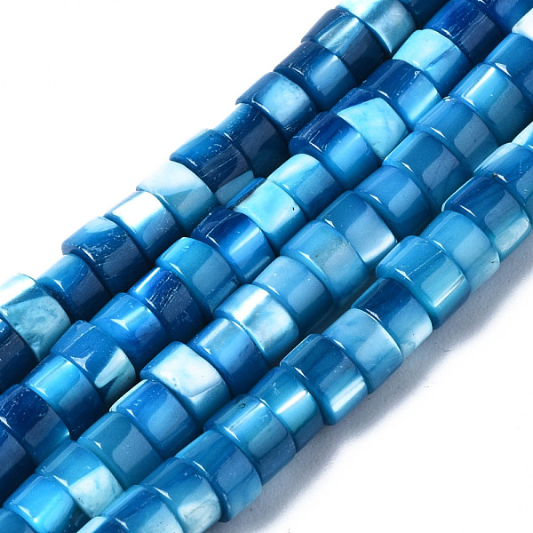 

PandaHall Natural Trochus Shell Beads Strands, Dyed, Flat Round/Disc, Heishi Beads, Light Sky Blue, 4x2mm, Hole: 0.8mm, about...