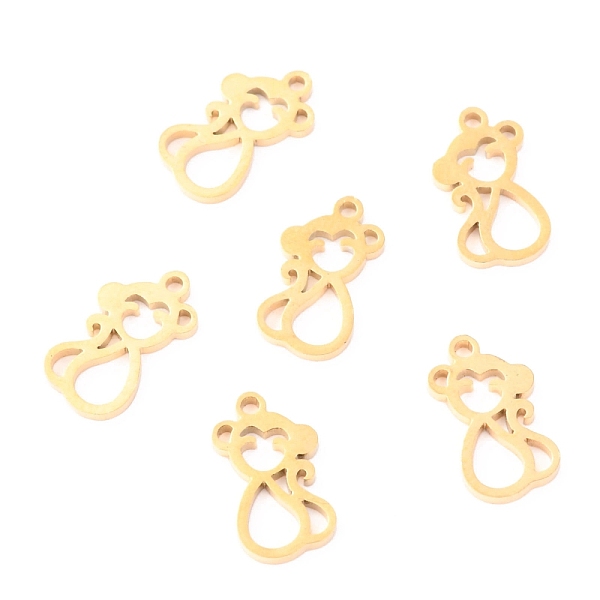 

PandaHall 304 Stainless Steel Charms, Laser Cut, Monkey, Golden, 12x7x1.1mm, Hole: 1mm 304 Stainless Steel Monkey