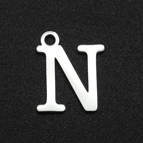 

PandaHall 201 Stainless Steel Charms, Laser Cut, Letter, Stainless Steel Color, Letter.N, 12x10x1mm, Hole: 1.5mm 201 Stainless Steel Letter...
