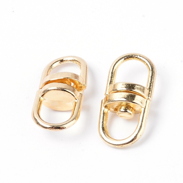 

PandaHall Alloy Double Eye Swivel Clasps, Light Gold, 19x9x6mm Alloy