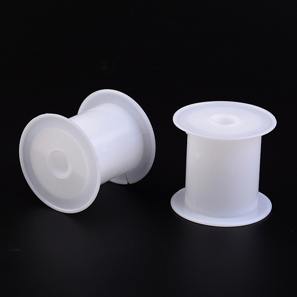 

PandaHall Plastic Spools, Wheel, White, 37x44mm, Hole: 13mm Plastic White
