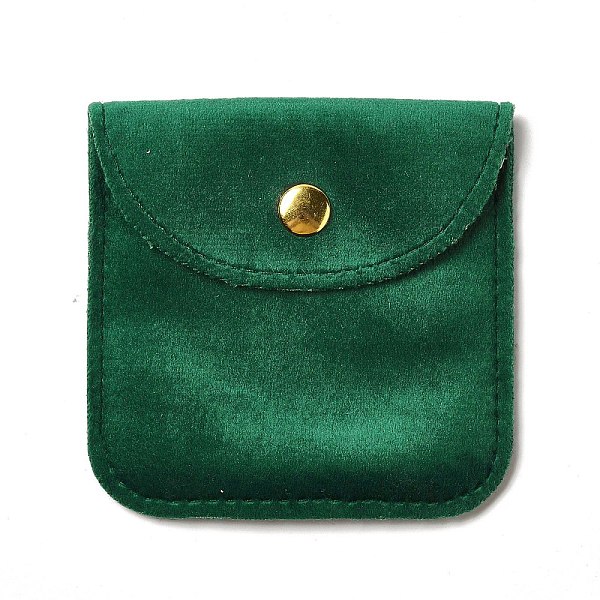 

PandaHall Velvet Jewelry Storage Pouches, Square Jewelry Bags with Golden Tone Snap Fastener, for Earring, Rings Storage, Green, 8x8x0.75cm...