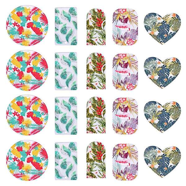 

PandaHall 20Pcs 5 Style Printed Transparent Acrylic Pendants, Leaf Pattern, Rectangle & Heart & Arch, Mixed Color, 34~40x20.5~39x2mm, Hole..., Multicolor