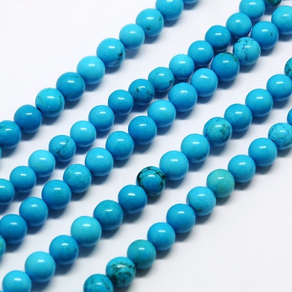 

PandaHall Natural Magnesite Beads Strands, Dyed, Round, Dodger Blue, 8mm, Hole: 1mm, about 50pcs/strand, 15.74 inch Magnesite Round Blue