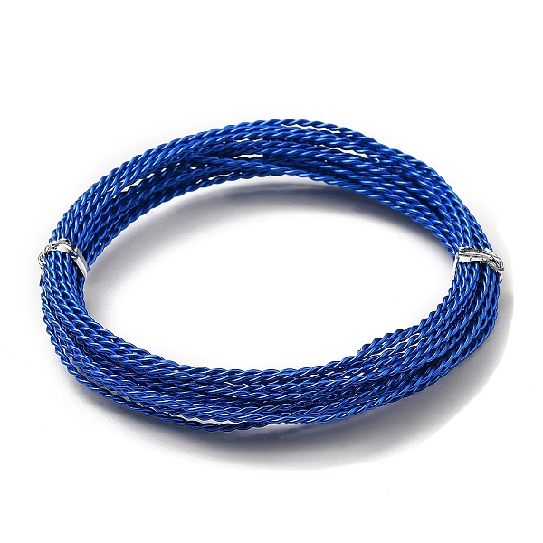 

PandaHall Aluminum Wire, Twisted Round, Blue, 1.6mm, about 16.40 Feet(5m)/Roll Aluminum Twisted Round Blue
