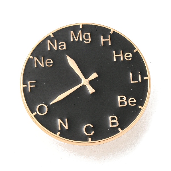 

PandaHall Alloy Enamel Pins Broochs, Cadmium Free & Lead Free, Black, Clock, 30x1.5mm Alloy+Enamel Clock Black