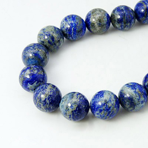 

PandaHall Natural Lapis Lazuli Beads Strands, Round, Royal Blue, 4mm, Hole: 0.8mm, about 95pcs/strand, 15.7 inch Lapis Lazuli Round Blue