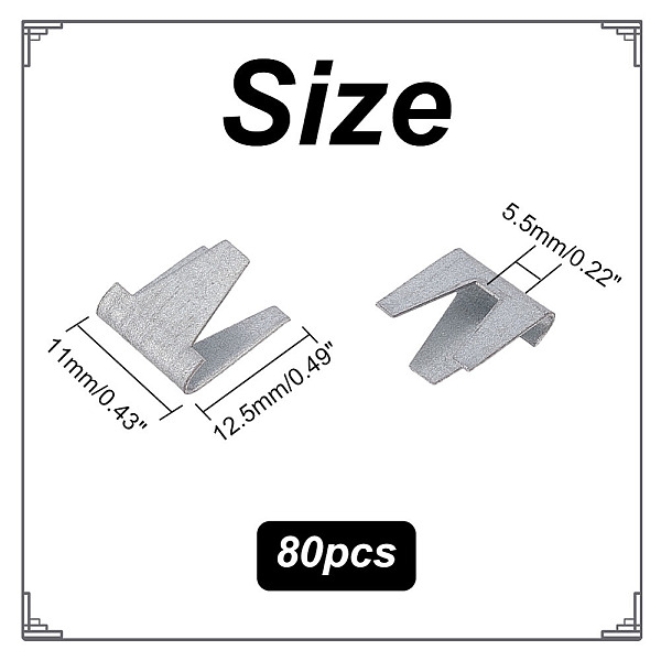 

PandaHall AHANDMAKER 80Pcs Upholstery Stay Wire Clips Wire Cage Buckle Clips Sofa Chair Spring Connector Pet Cage Clips for Birds Cat Dog...