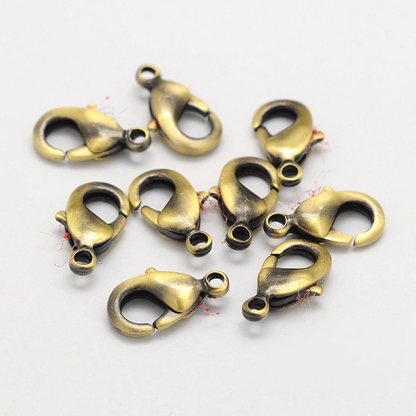 

PandaHall Brushed Antique Bronze Eco-Friendly Brass Lobster Claw Clasps, Cadmium Free & Nickel Free & Lead Free, 12x7x3mm, Hole: 1mm Brass...