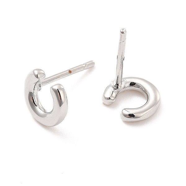 

PandaHall Brass Hollow Out Initial Letter Stud Earrings for Women, Platinum, Lead Free & Cadmium Free, Letter.C, 7x6.5x1.5mm, Pin: 0.8mm...