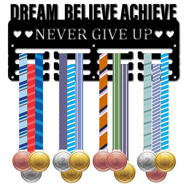 

PandaHall CREATCABIN Medal Holder Medal Hanger Display Rack Sports Metal Hanging Awards Iron Small Mount Decor for Wall Home Race Running...