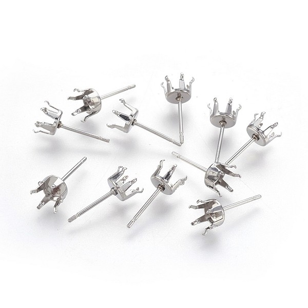 

PandaHall 304 Stainless Steel Stud Earring Findings, Stainless Steel Color, 14.5x4x3mm, Inner Diameter: 3mm 304 Stainless Steel Others