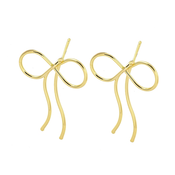 

PandaHall Bowknot Rack Plated Brass Stud Earrings for Women, Lead Free & Cadmium Free, Long-Lasting Plated, Real 18K Gold Plated, 33x24.5mm...