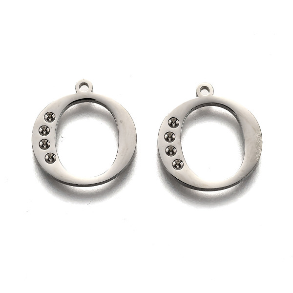 

PandaHall 304 Stainless Steel Letter Pendant Rhinestone Settings, Letter.O, 16x15x1.5mm, Hole: 1.2mm, Fit of: 1.6mm rhinestone 304 Stainless...