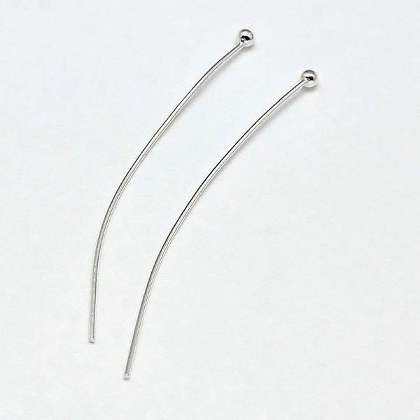 

PandaHall 925 Sterling Silver Ball Head Pins, Silver, 25x0.6mm(22 Gauge), Ball: 1.8mm, about 183pcs/20g Sterling Silver