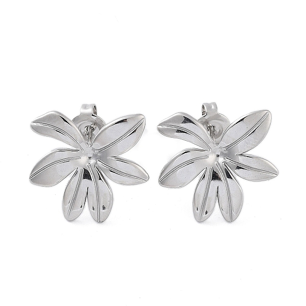 

PandaHall 304 Stainless Steel Stud Earrings, Flower, Stainless Steel Color, 18x17mm 304 Stainless Steel Flower