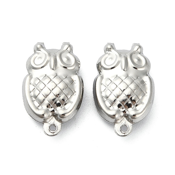 

PandaHall 304 Stainless Steel Pendants, Owl Charms, Stainless Steel Color, 18x11x5mm, Hole: 1mm 304 Stainless Steel Owl