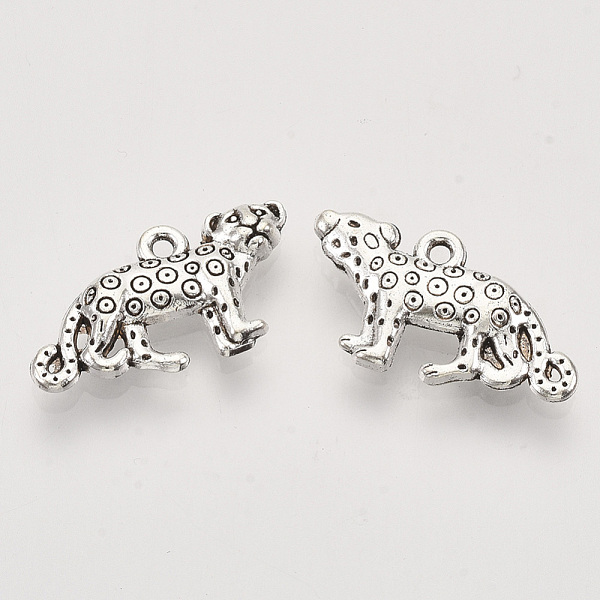 

PandaHall Tibetan Style Alloy Pendants, Cadmium Free & Lead Free, Leopard/Cheetah, Antique Silver, 12x22x3mm, Hole: 1.4mm, about...