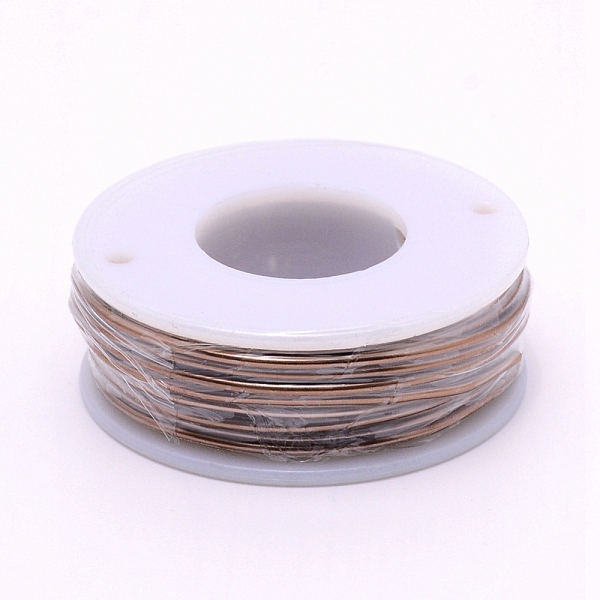 

PandaHall Round Aluminum Wire, with Spool, Coconut Brown, 15 Gauge, 1.5mm, 10m/roll Aluminum Round