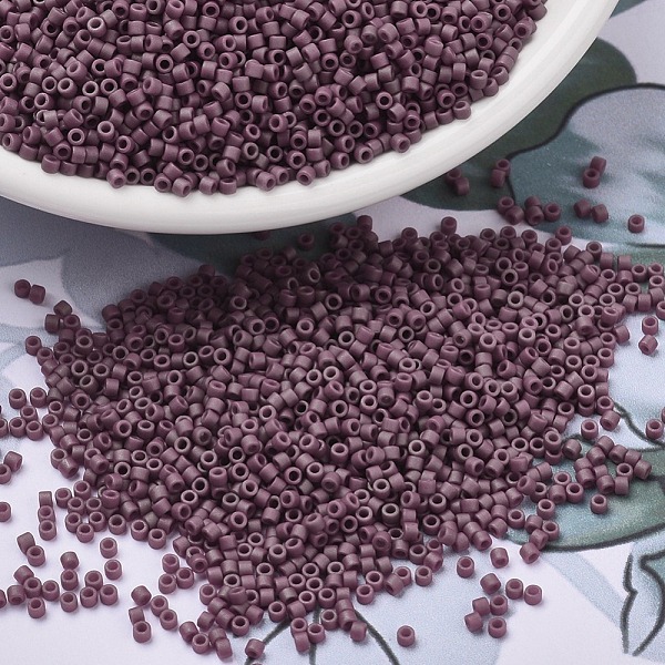 

PandaHall MIYUKI Delica Beads, Cylinder, Japanese Seed Beads, 11/0, (DB2295) Matte Opaque Glazed Twilight Lavender, 1.3x1.6mm, Hole: 0.8mm..., Purple