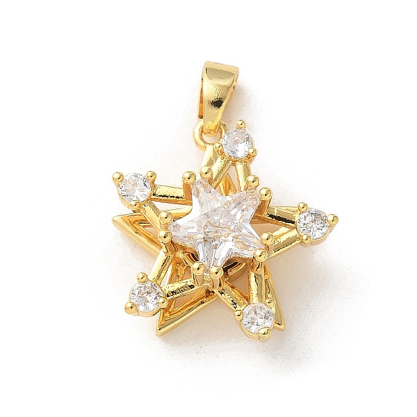 Brass Micro Pave Cl… - image
