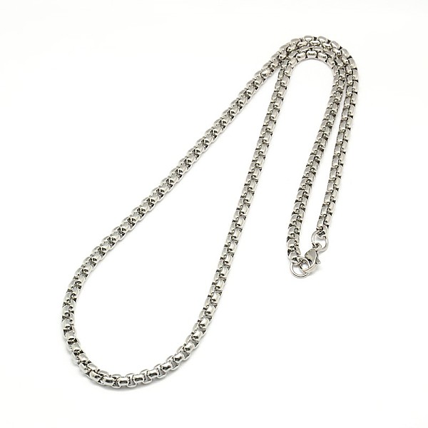 

PandaHall 304 Stainless Steel Venetian Chain Necklace Making, Stainless Steel Color, 24.02 inch(61cm)x5mm 304 Stainless Steel