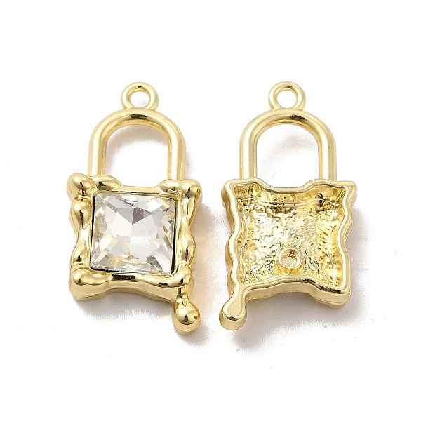 

PandaHall Glass Padlock Pendants, with Light Gold Alloy Finding, Long-Lasting Plated, Cadmium Free & Lead Free, Clear, 26.5x13.5x5.5mm, Hole...