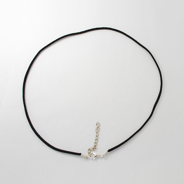Черный искусственный замши материалы ожерелье шнура
