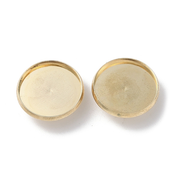 

PandaHall Iron Button Cabochon Settings, Light Gold, 19.5x6mm Iron Flat Round