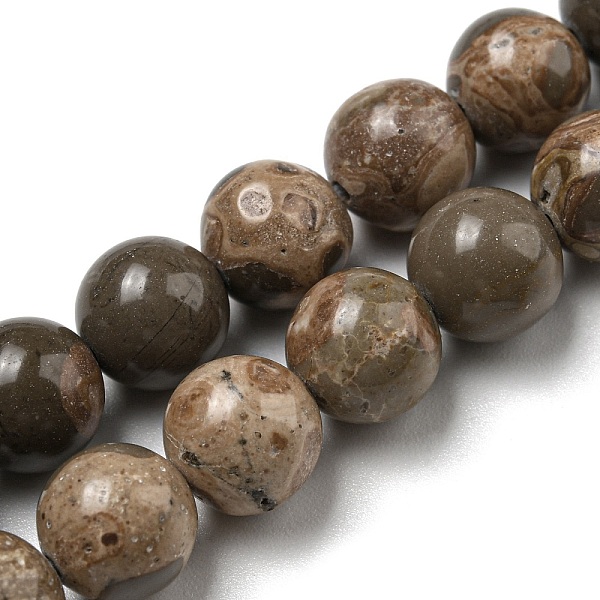 

PandaHall Natural Map Stone/Picasso Stone Beads Strands, Round, 8mm, Hole: 0.8mm, about 49pcs/strand, 15.59~15.71''(39.6~39.9cm) Map Stone...