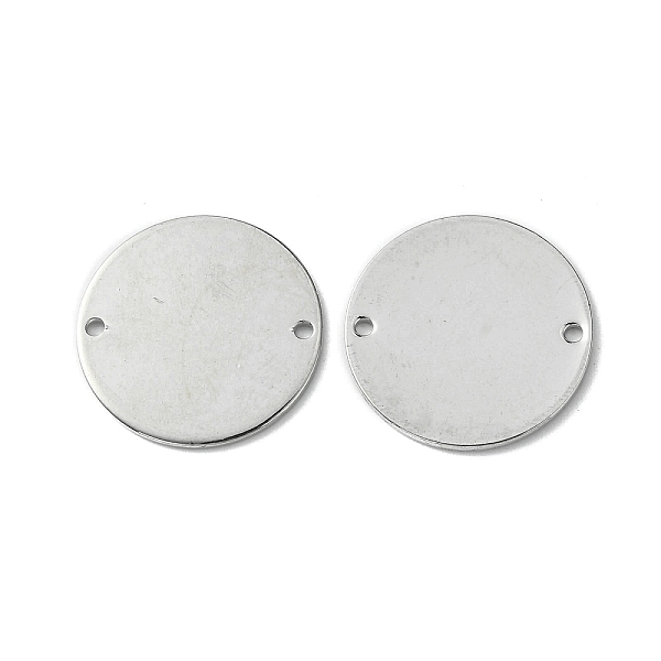 

PandaHall Smooth Brass Links, with 2 Hole, Flat Round, Platinum, 20x1mm, Hole: 1mm Brass Flat Round