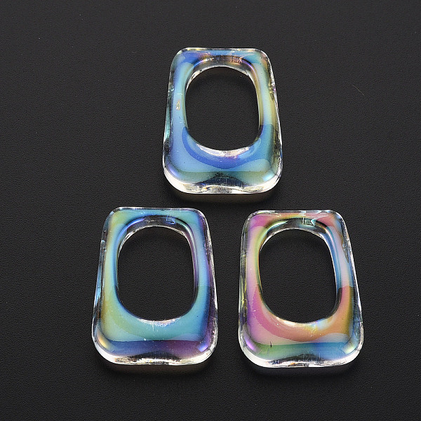 

PandaHall Plating Transparent Acrylic Linking Rings, Trapezoid, Clear AB, 29.5x22x6.5mm Acrylic Trapezoid White