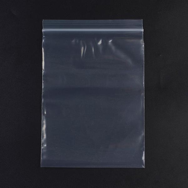 

PandaHall Plastic Zip Lock Bags, Resealable Packaging Bags, Top Seal, Self Seal Bag, Rectangle, White, 24x16cm, Unilateral Thickness: 3.9...