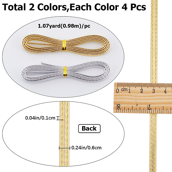 Gorgecraft 8 Stück 2 Farben Flaches PU-Lederband