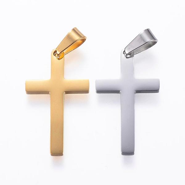 

PandaHall 304 Stainless Steel Pendants, Cross, Mixed Color, 28x15.5x1.9mm, Hole: 8x3.5mm 304 Stainless Steel Cross Multicolor