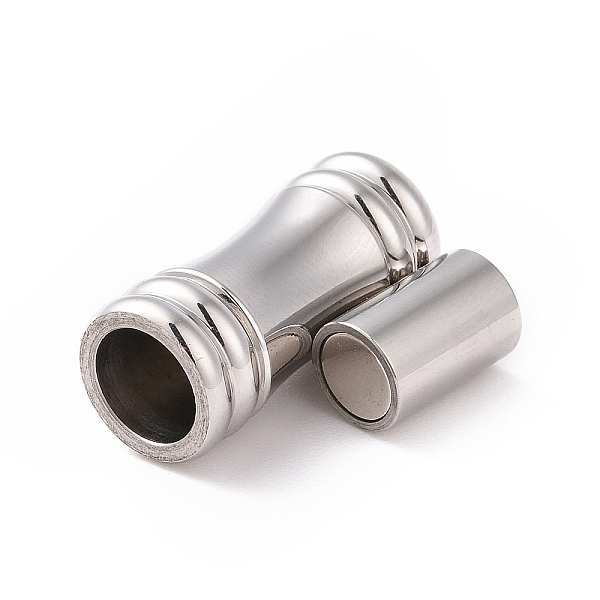 

PandaHall 304 Stainless Steel Magnetic Clasps with Glue-in Ends, Column, Stainless Steel Color, 18x8mm 304 Stainless Steel Column